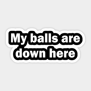 My Balls Are Down Here Sticker